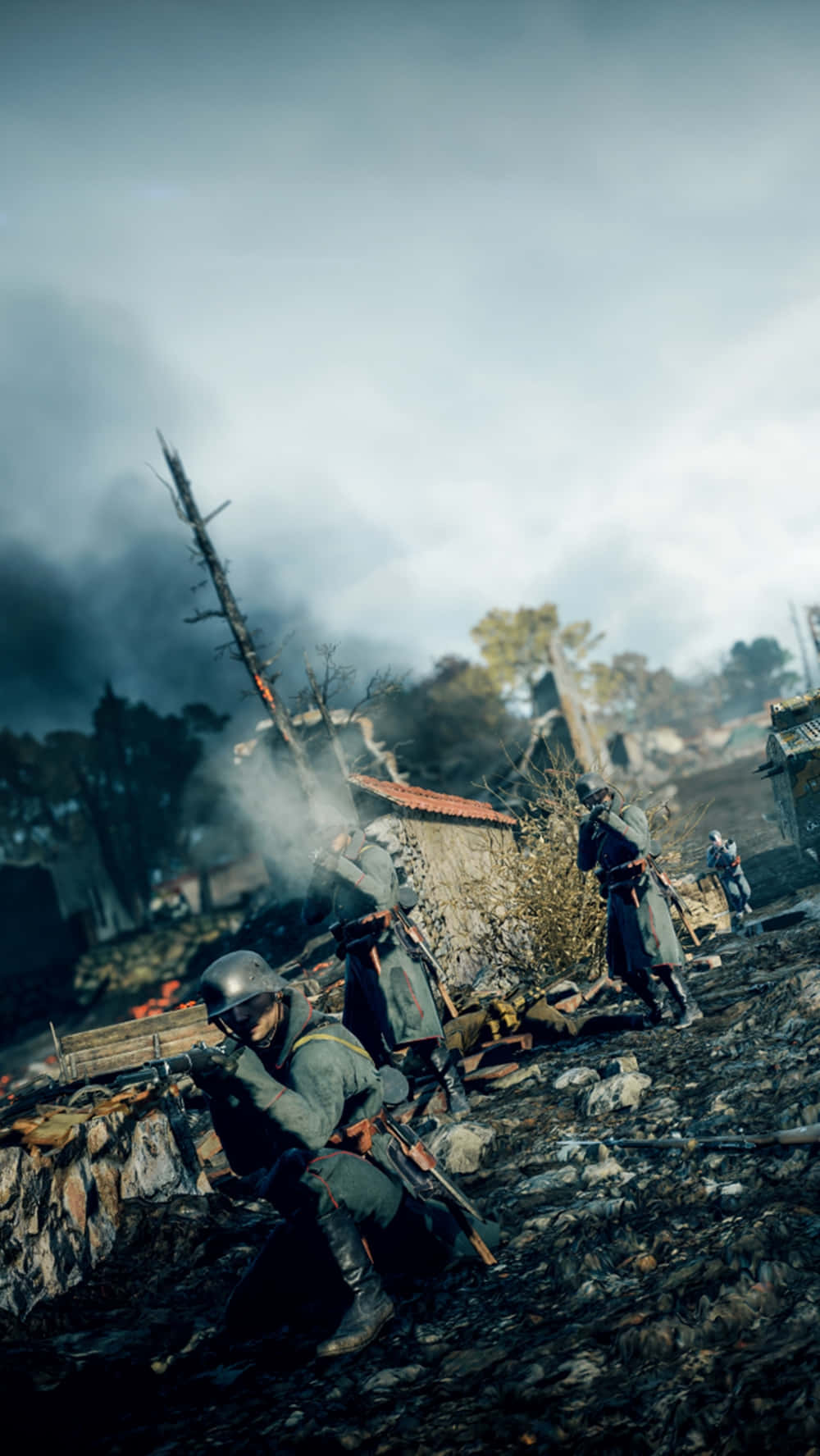 A Screenshot Of Soldiers In A Battle Wallpaper