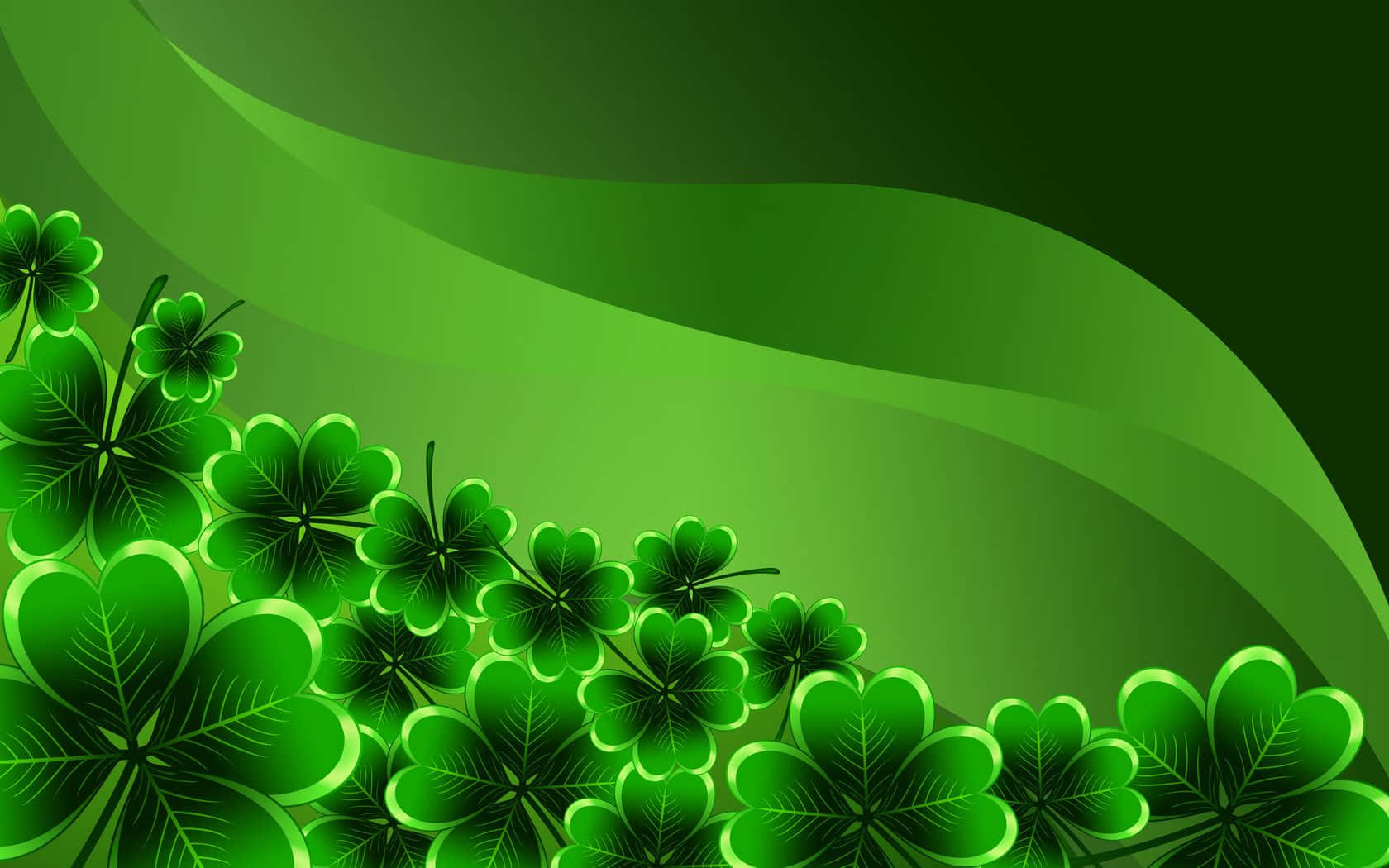 A Shamrock On A Green Clover Field Wallpaper