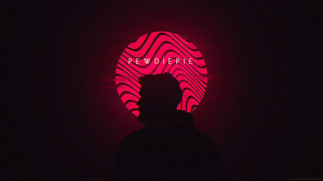 A Silhouette Of Youtuber Phenom Pewdiepie Wallpaper