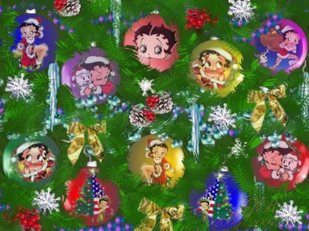 A Special Christmas Greeting From Betty Boop Wallpaper