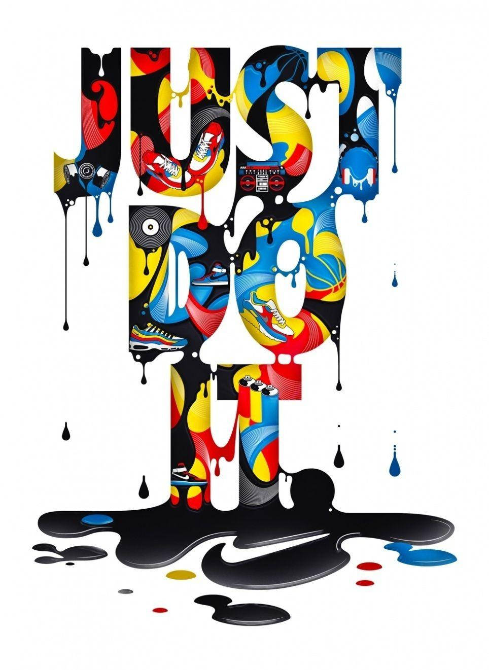 A Spectacular Nike Wall Mural With Graffiti Art Wallpaper