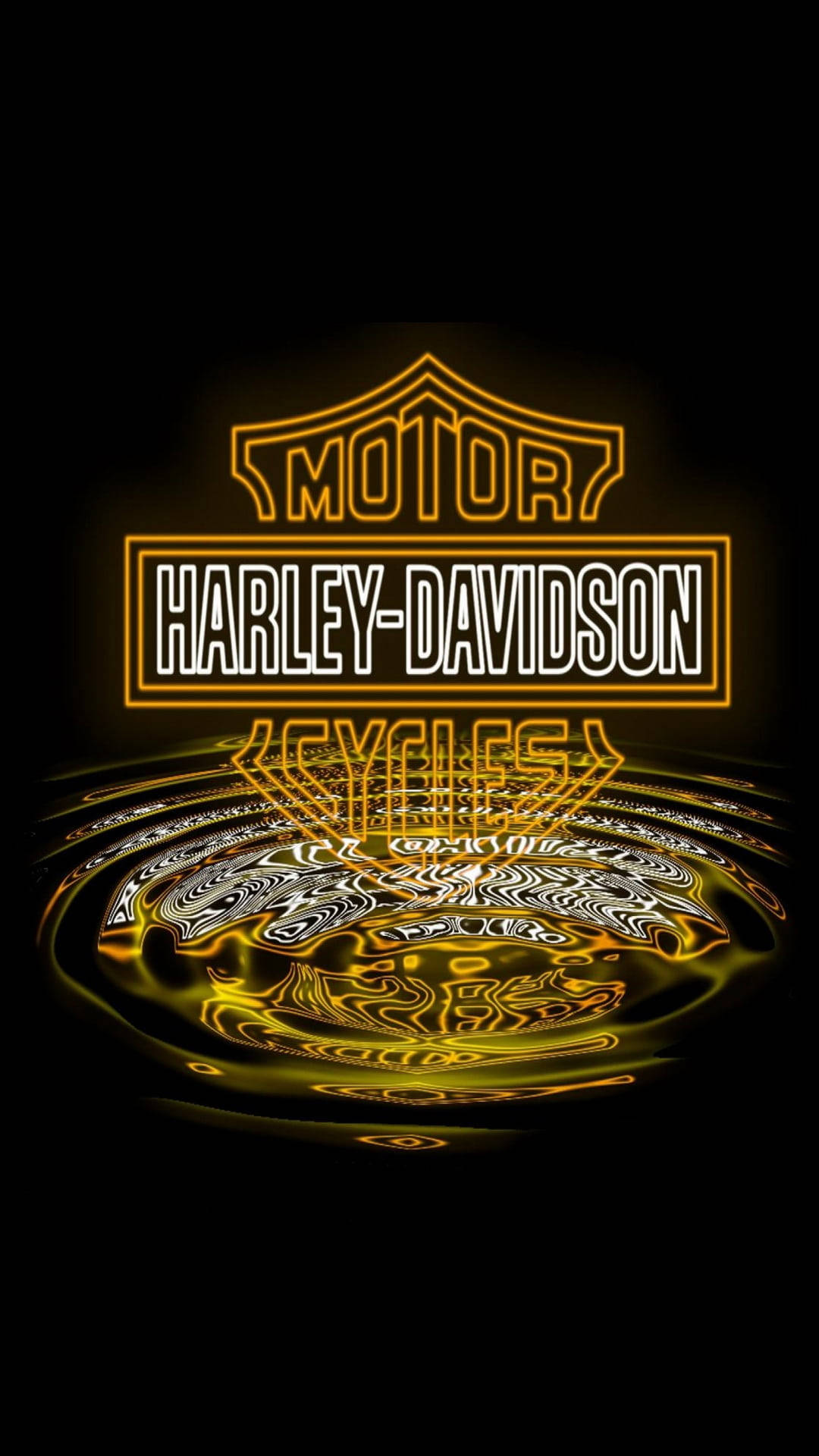 A Stunning Reflection Of Harley Davidson Motorcycle Wallpaper