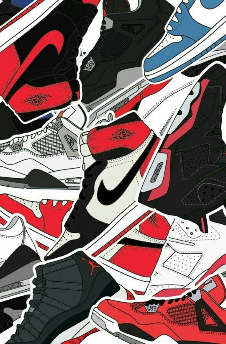 A Stylish Pair Of Jordan Shoes. Wallpaper