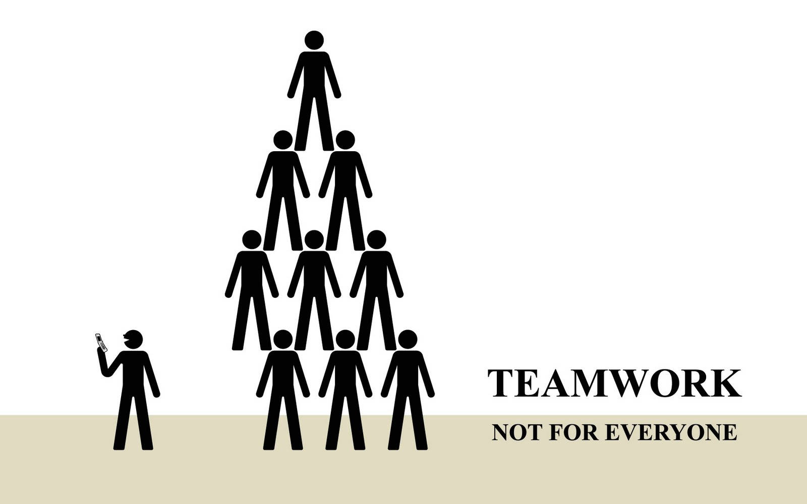 A Team Building A Human Pyramid Wallpaper