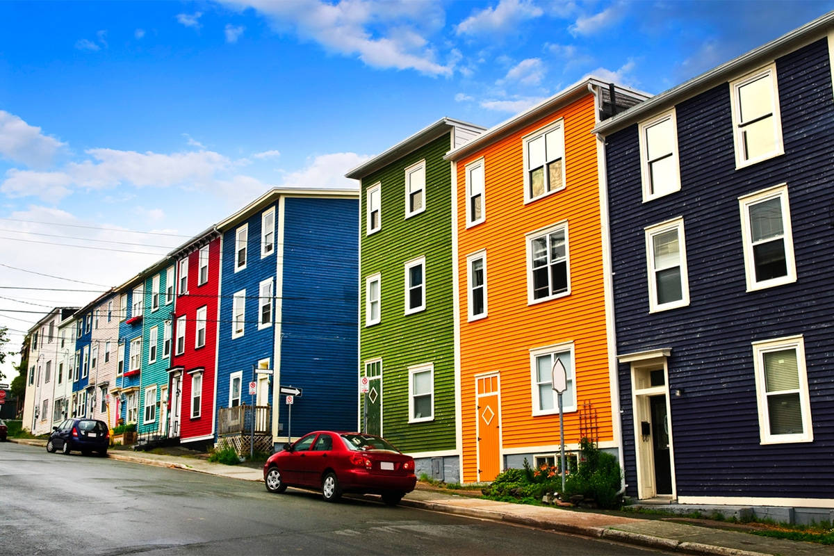 A Vibrant Street In Newfoundland Wallpaper