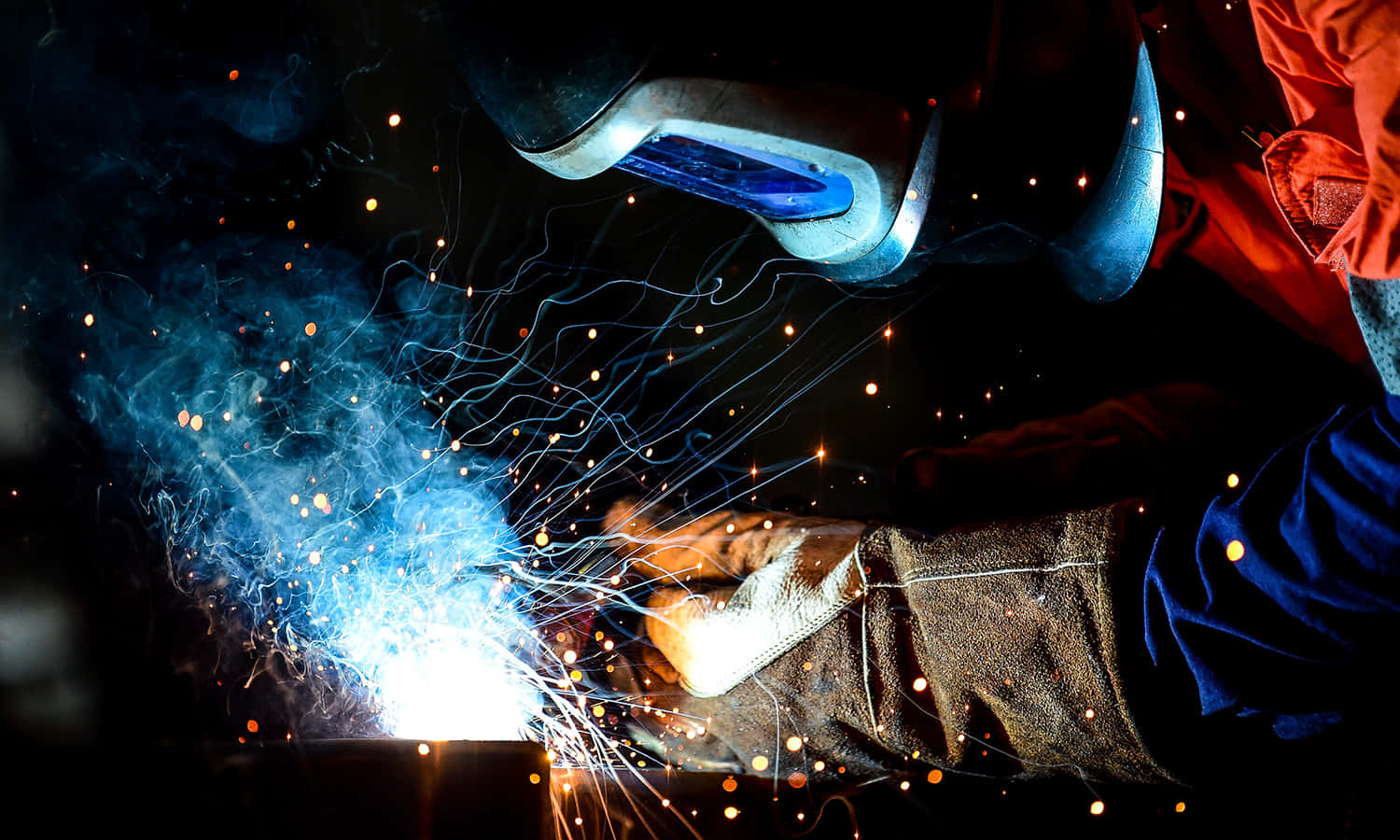 A Welder Is Welding Wallpaper