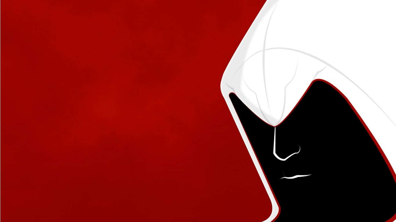 A White And Red Hooded Man With A Red Background Wallpaper