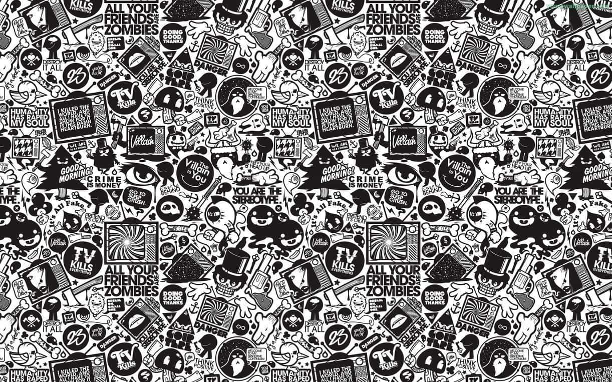 A World Of Creative Possibilities With Aesthetic Doodles Wallpaper