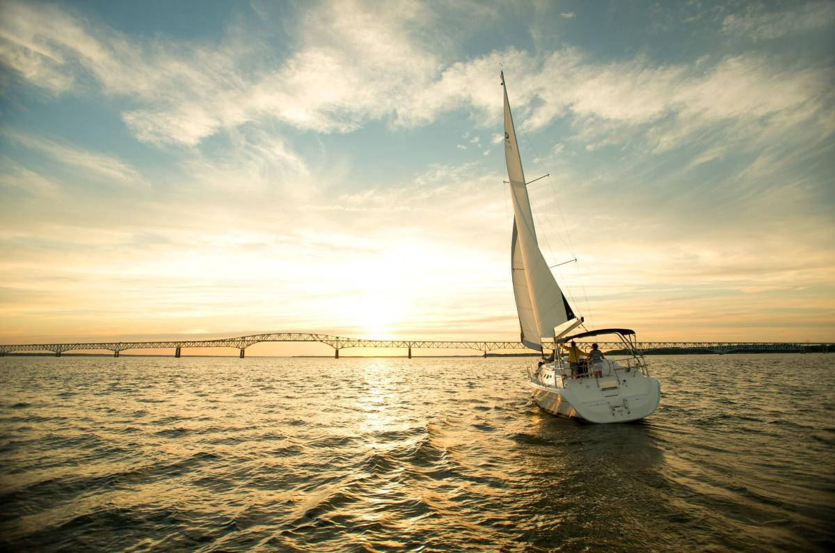 A Yacht In Chesapeake Bay Wallpaper