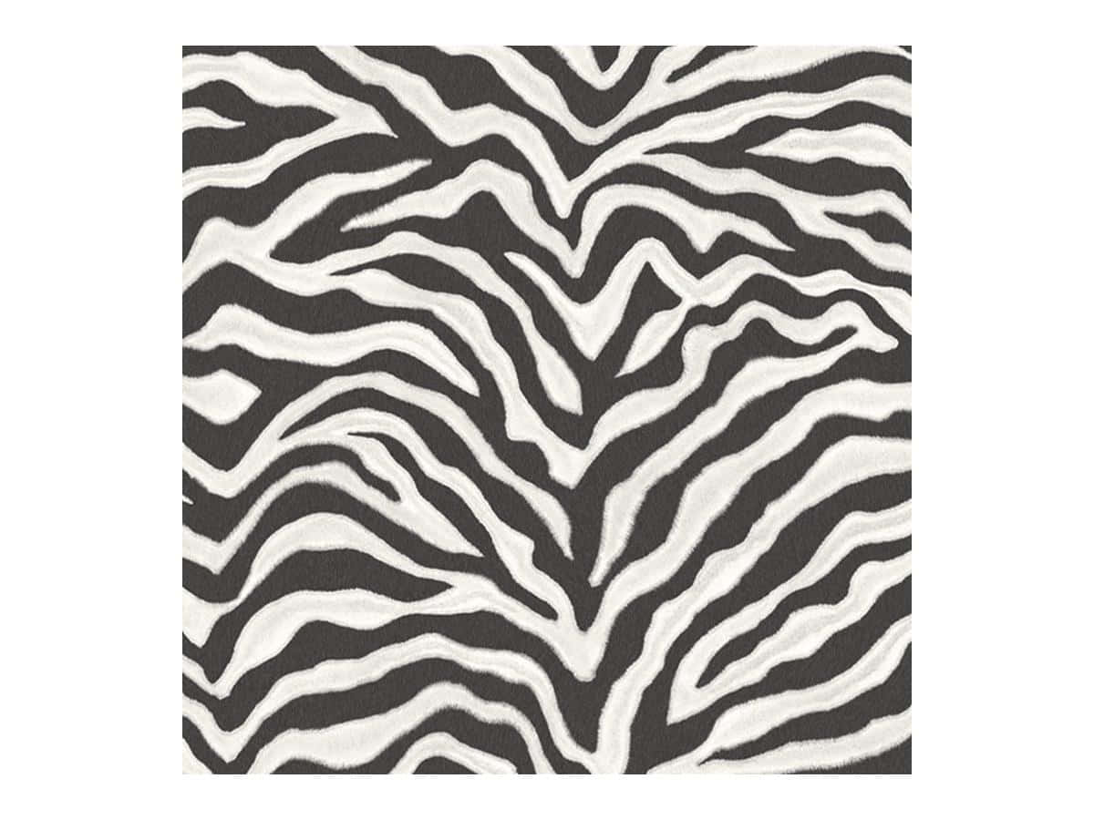 A Zebra Print Rug With Black And White Stripes Wallpaper