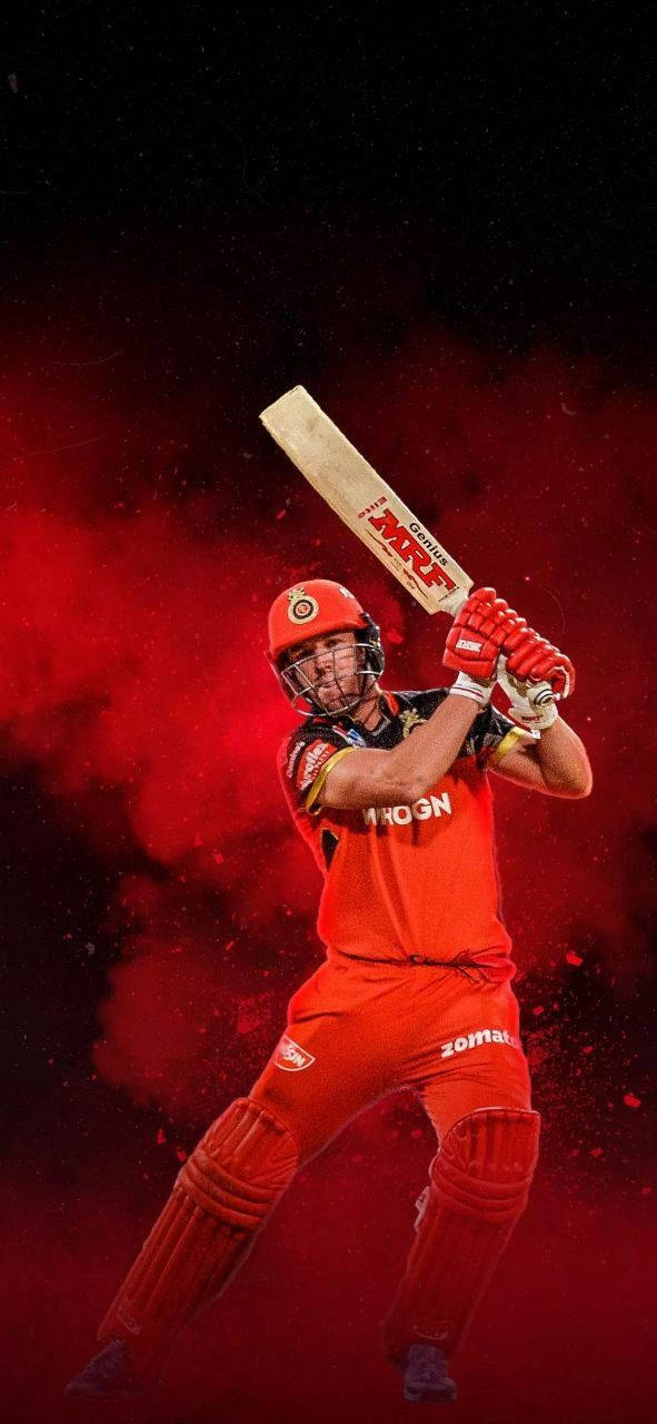 Ab De Villiers Rcb Cricket Superstar Wallpaper