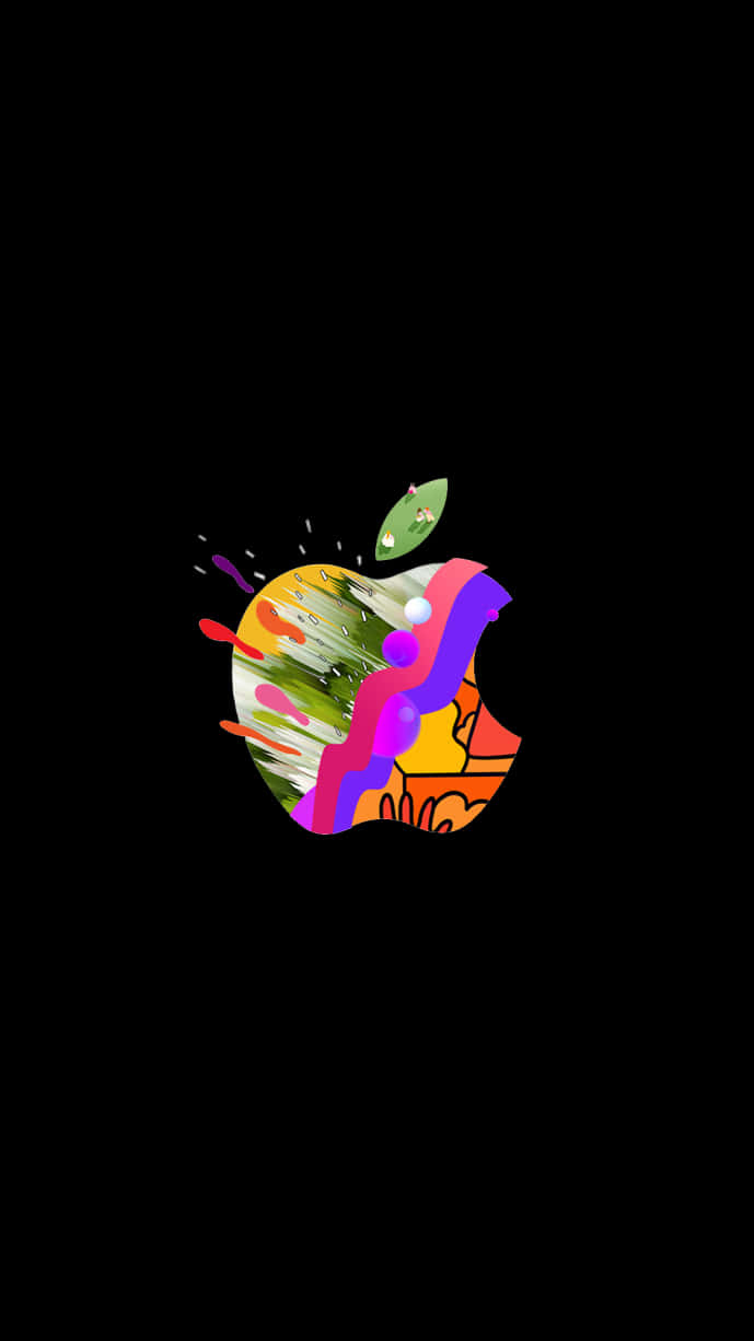 Abstract Apple Logo Iphone Xs Wallpaper