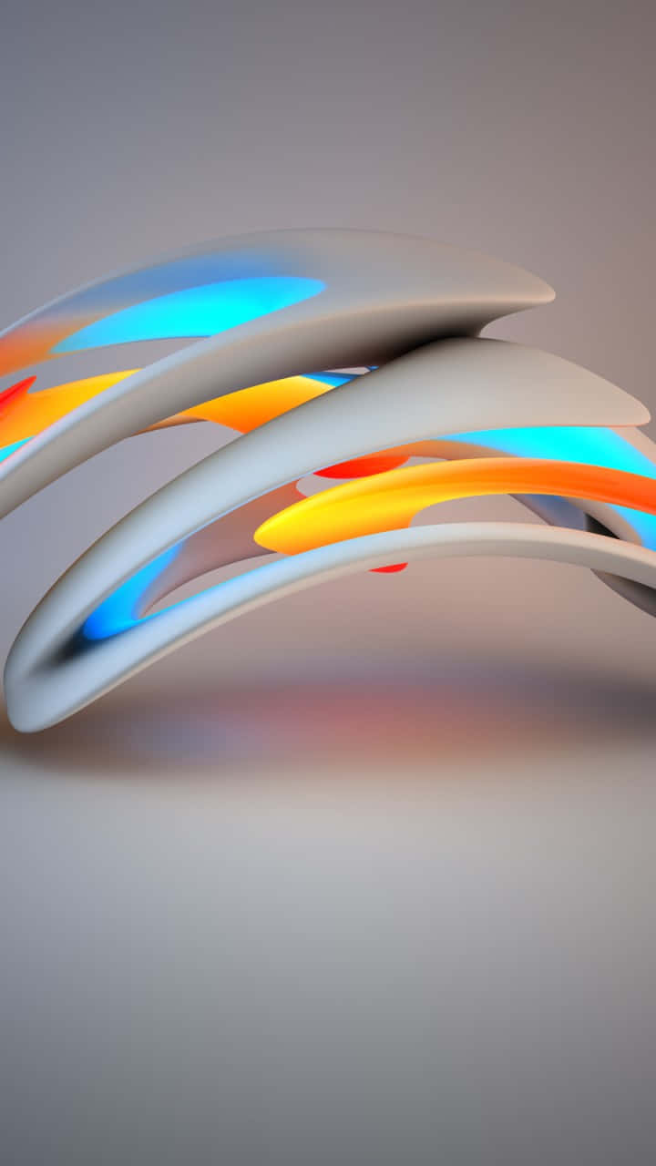 Abstract_ Colorful_3 D_ Waves Wallpaper