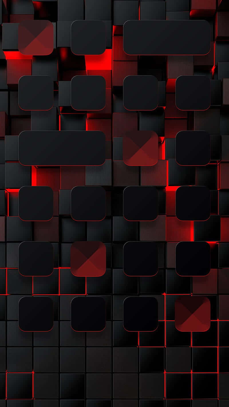 Abstract Redand Black Geometric Pattern Wallpaper