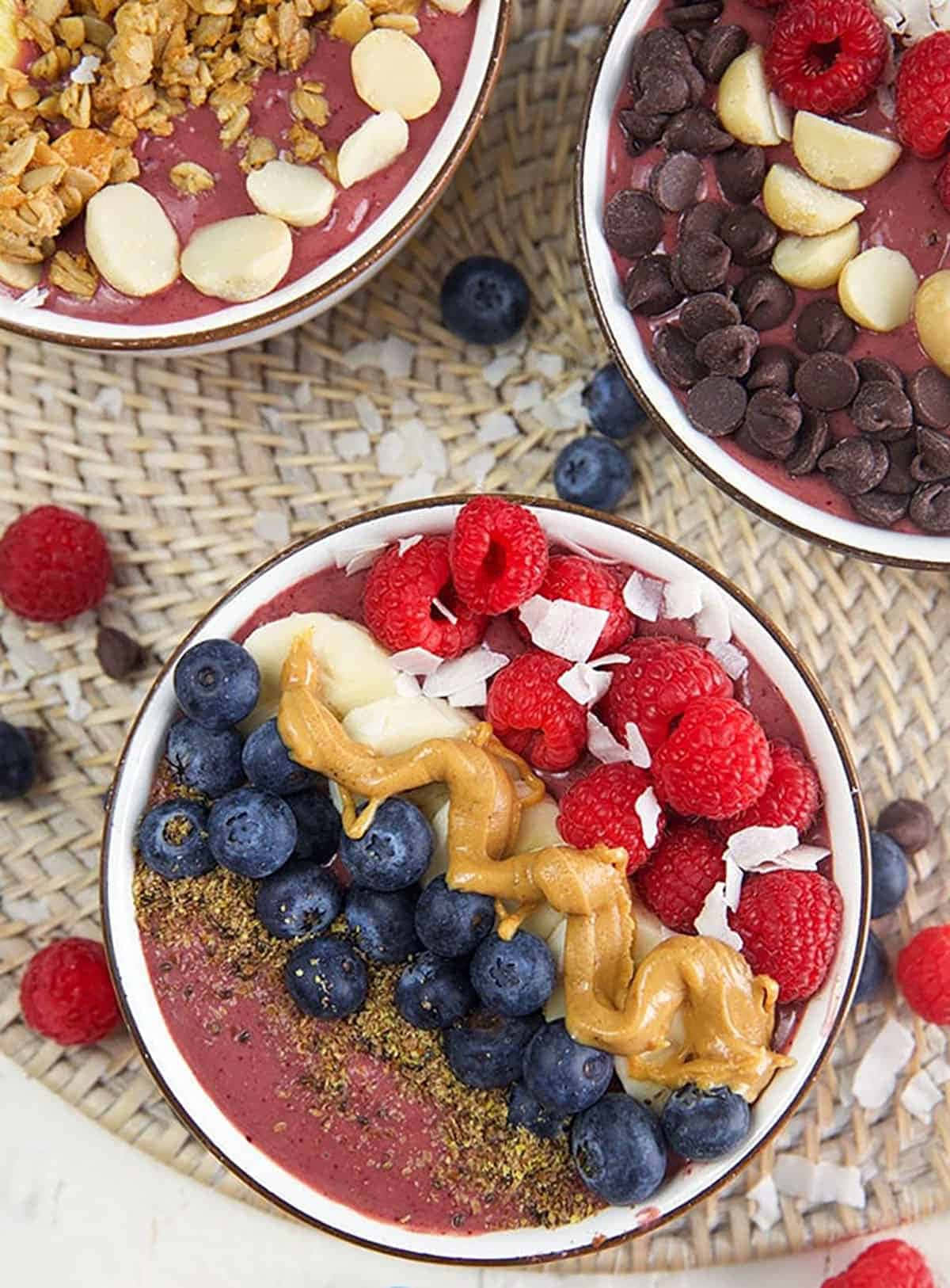 Acai Bowl Variety Top View Wallpaper