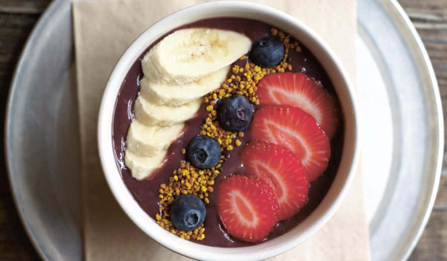 Acai Bowlwith Fresh Fruits Wallpaper