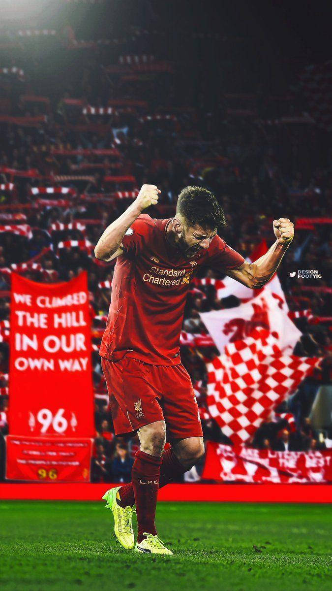 Adam Lallana Celebratory Fist Pump Portrait Wallpaper