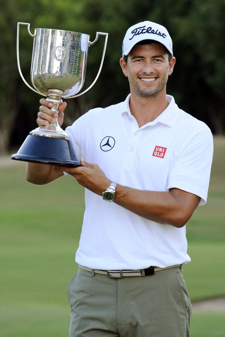 Adam Scott With Trophy Wallpaper