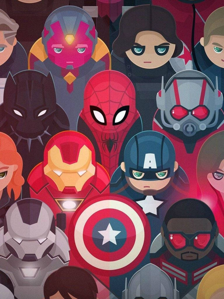 Add Some Marvel-style Fun To Your Room With This Adorable Mural. Wallpaper