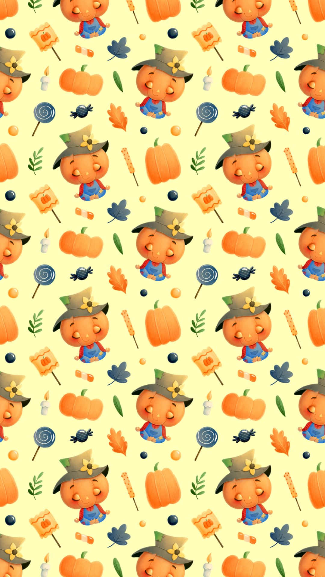 Adorable Pumpkin With A Sweet Smile Wallpaper