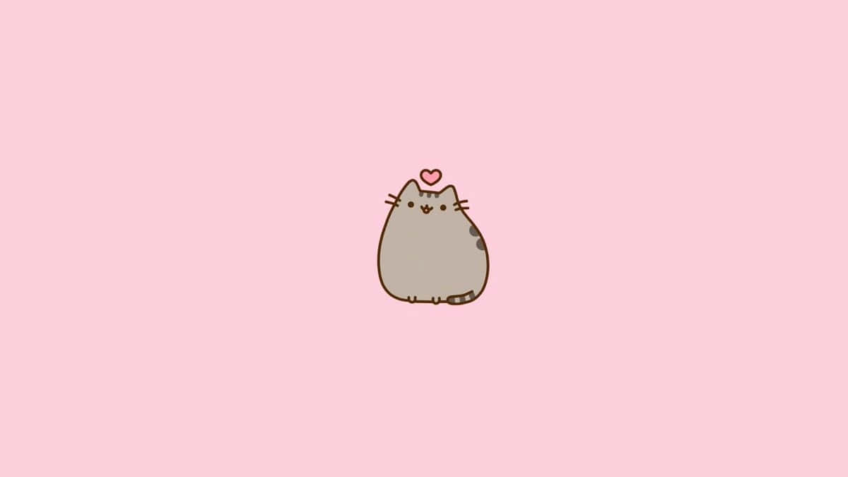 Adorable Pusheen Kawaii Character Wallpaper