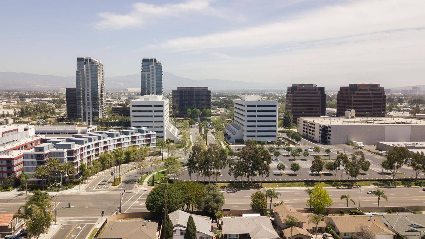 Aerial View Of Downtown Santa Ana Wallpaper