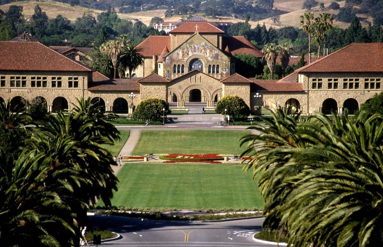 Aerial View Of Stanford University Grounds Wallpaper