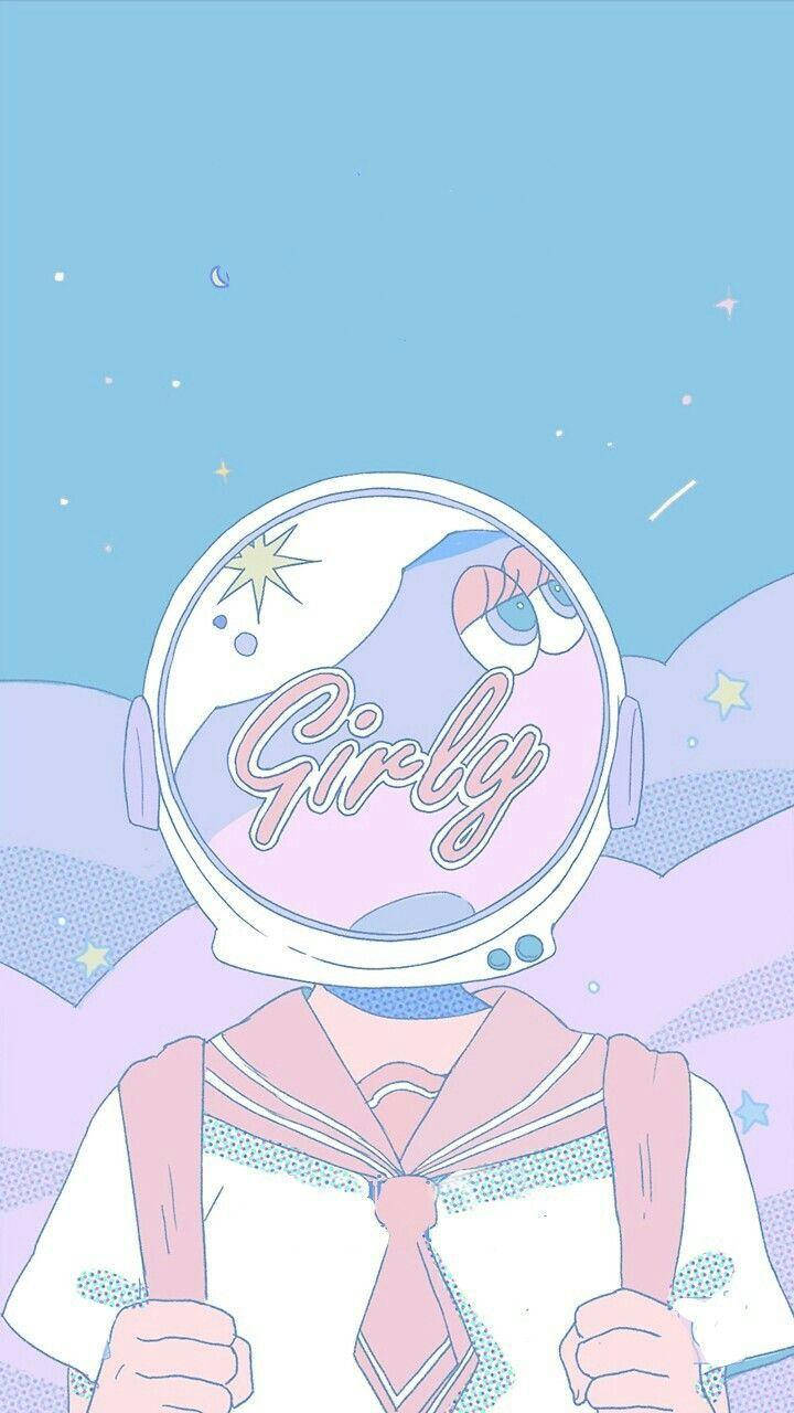 Aesthetic Anime Girly Head Phone Wallpaper