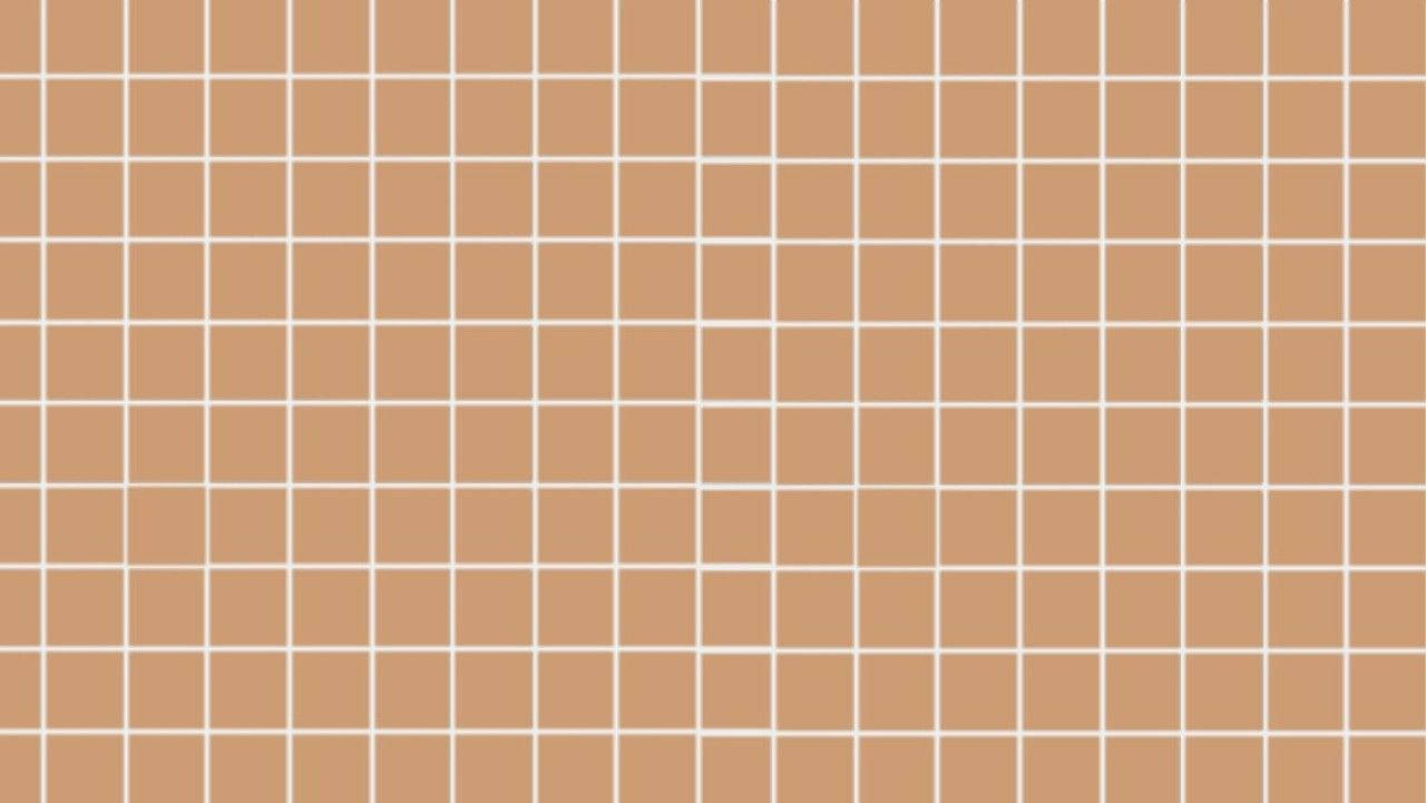 Aesthetic Beige Grid Wallpaper