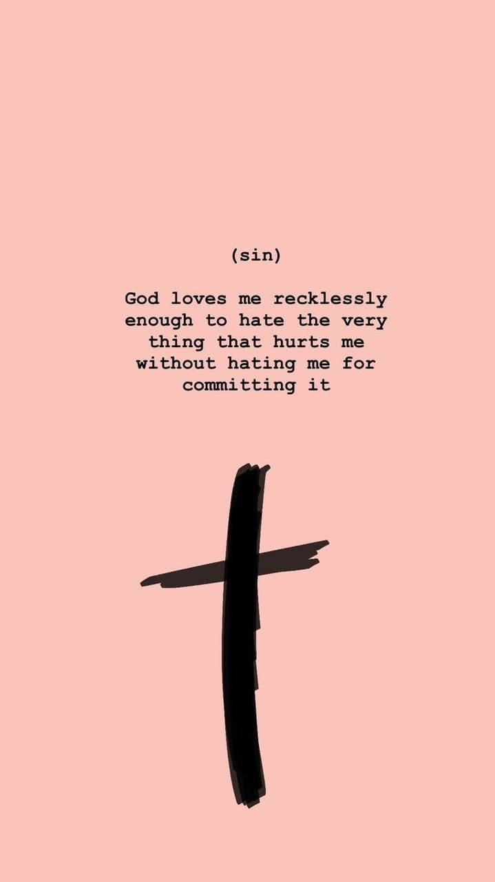 Aesthetic Bible Verse Black Cross Wallpaper