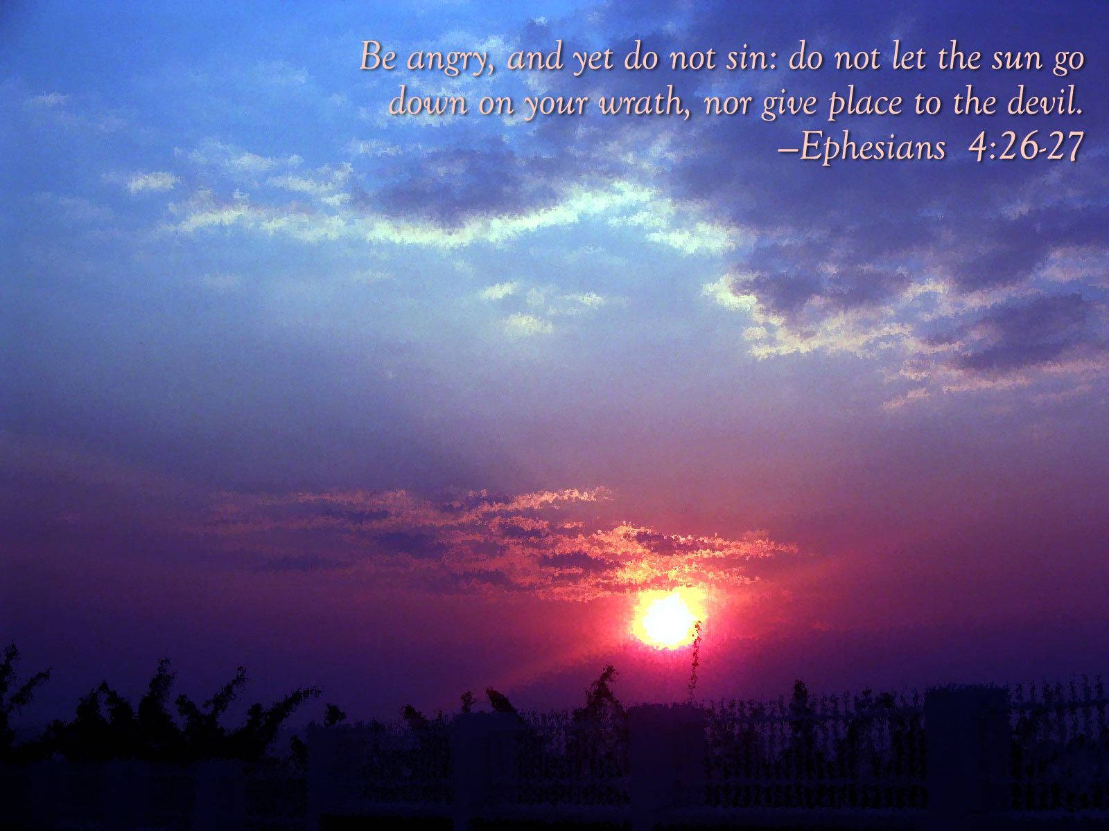 Aesthetic Bible Verse Ephesians 4:26 Wallpaper