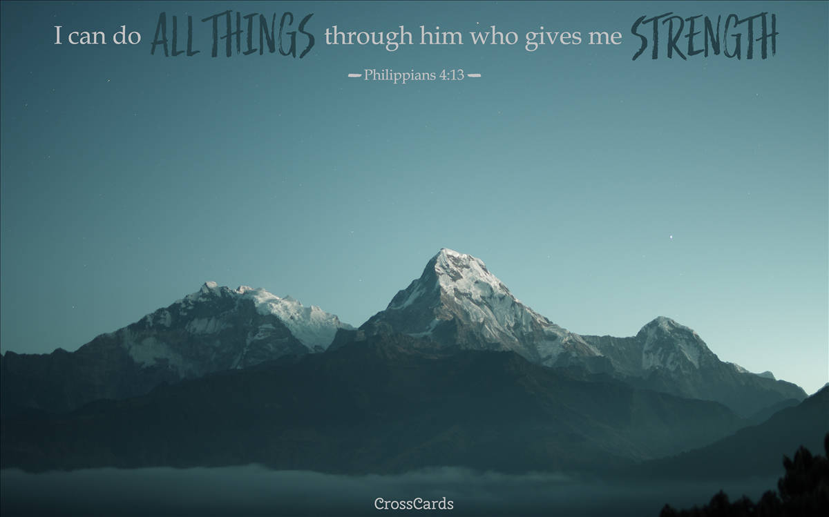 Aesthetic Bible Verse Philippians 4:13 Wallpaper