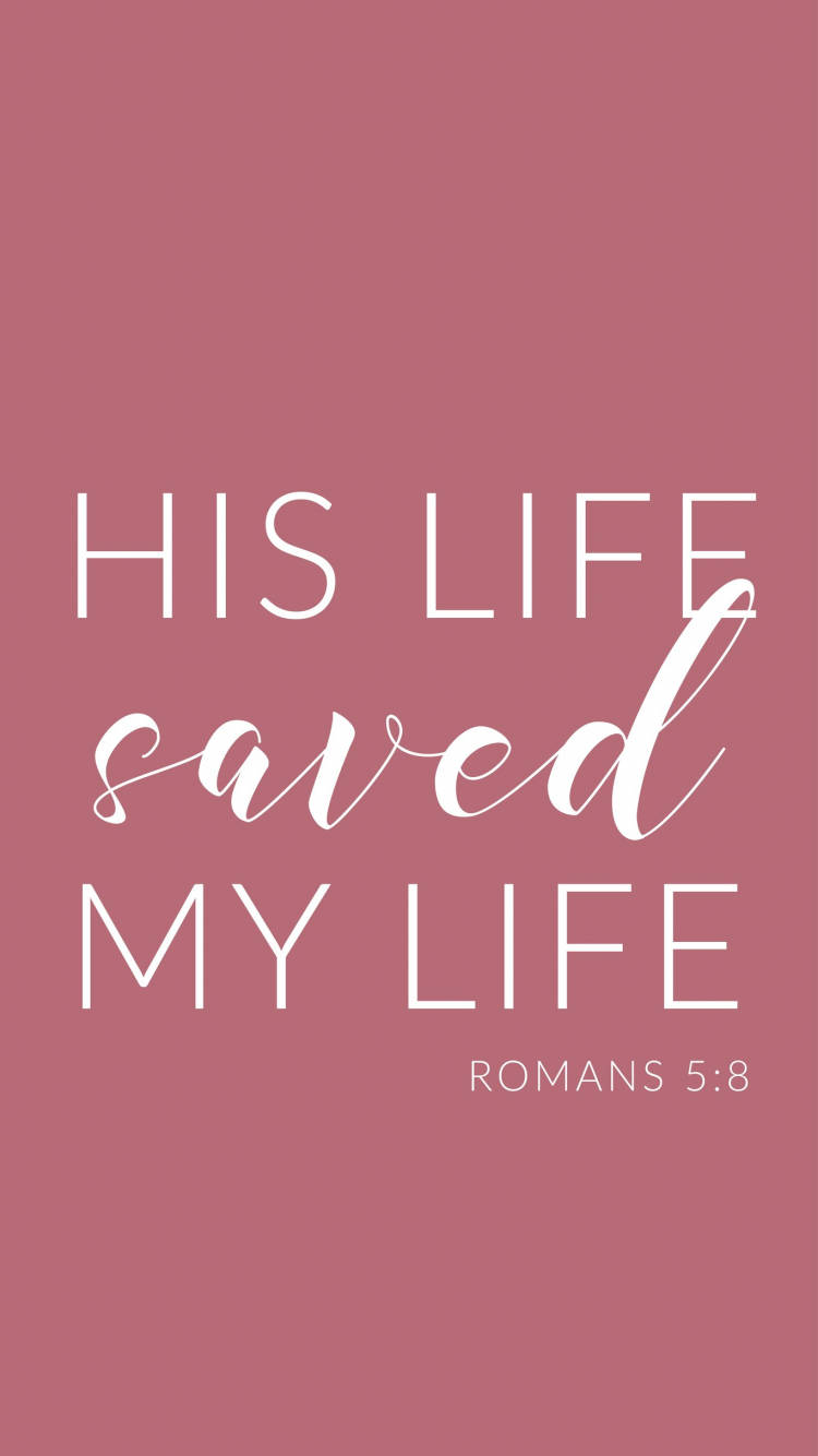 Aesthetic Bible Verse Romans 5:8 Wallpaper