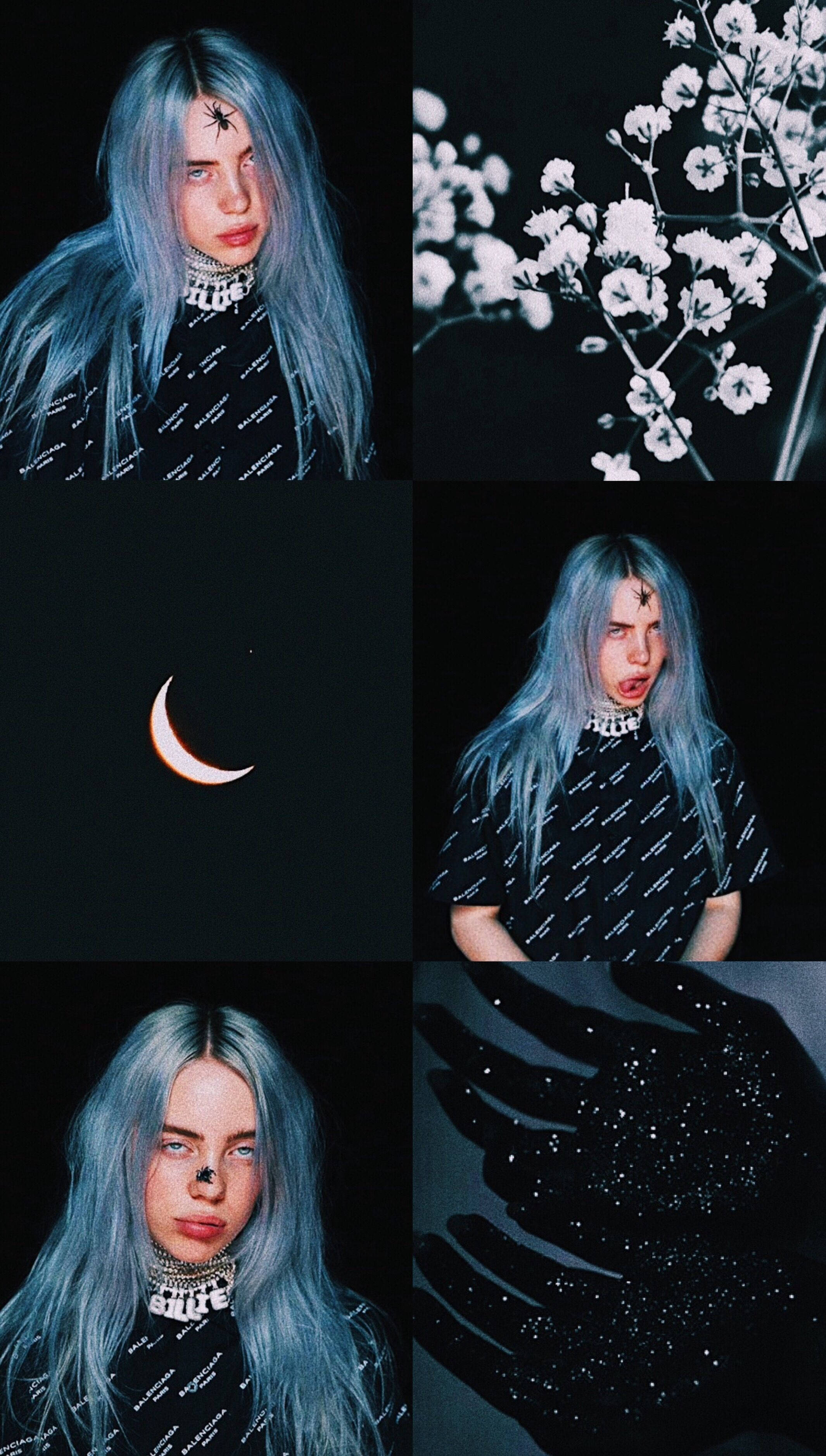 Aesthetic Billie Eilish Black Aesthetic Collage Wallpaper