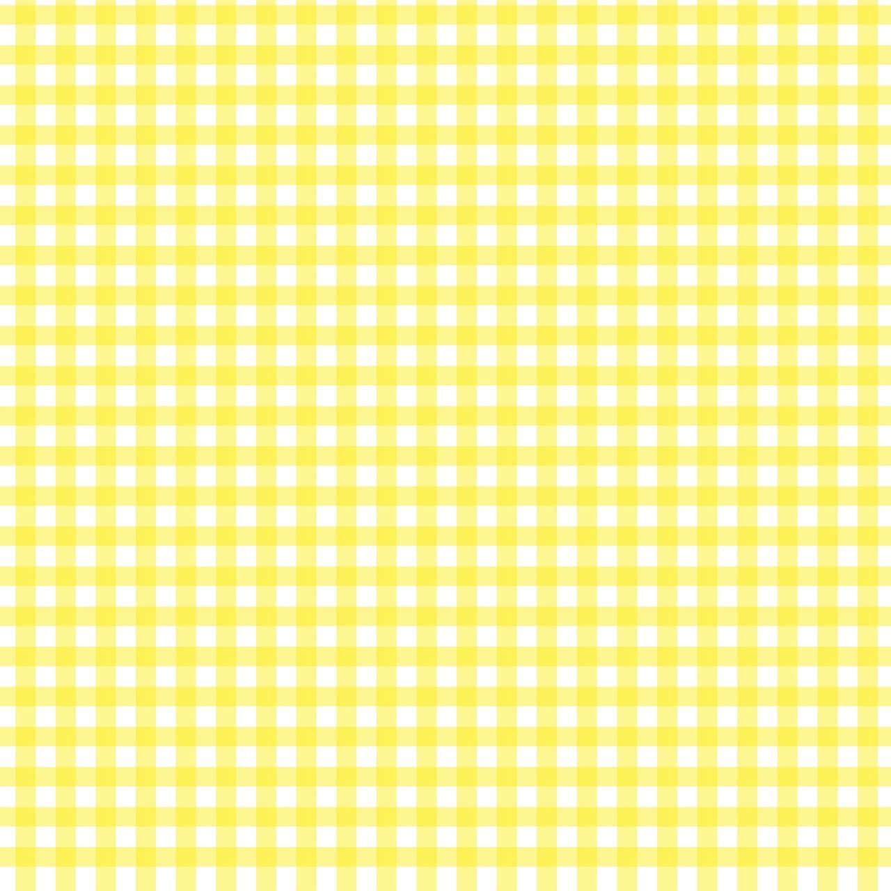 Aesthetic Bright Yellow Plaid Wallpaper
