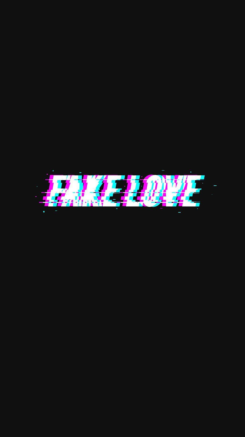 Aesthetic Bts Fake Love Glitching Wallpaper