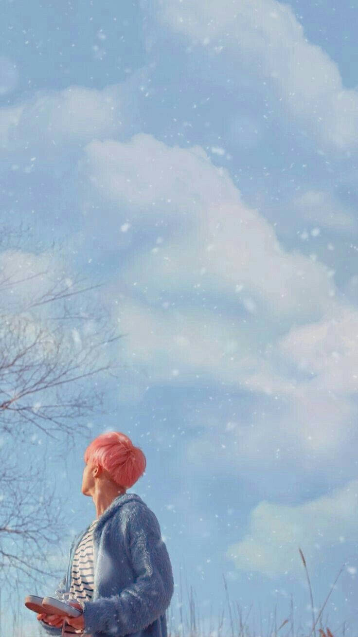 Aesthetic Bts Jimin Holding Heart Wallpaper