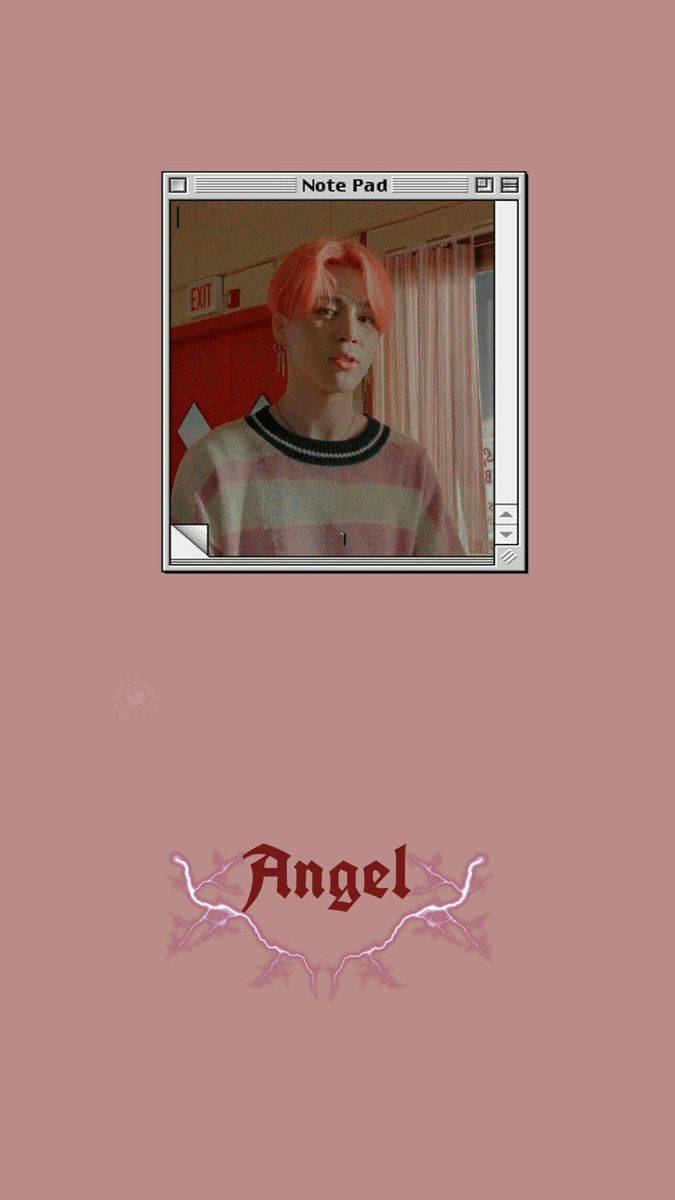 Aesthetic Bts Jimin On Notepad Wallpaper