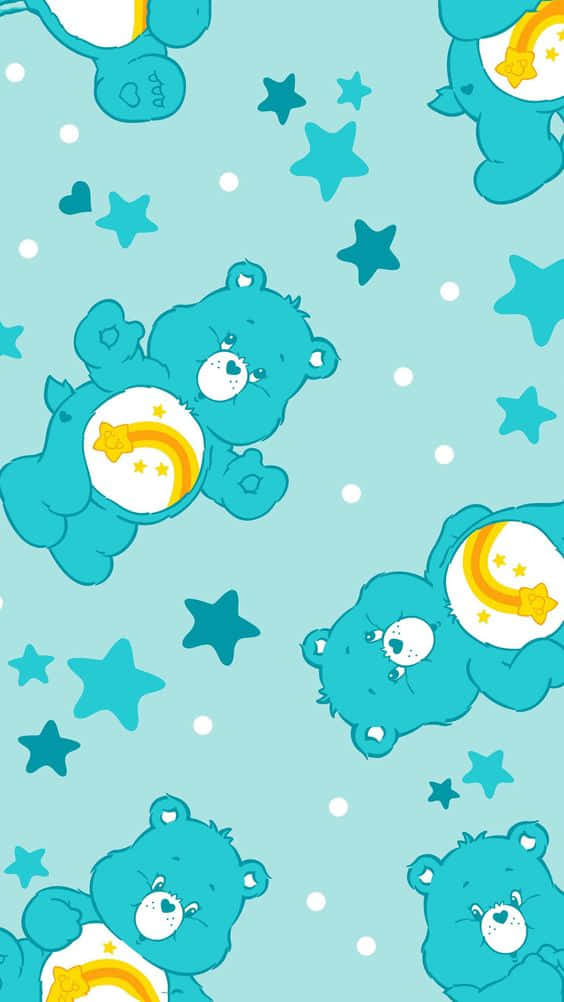 Aesthetic Care Bear Grumpy Bear Collage Wallpaper