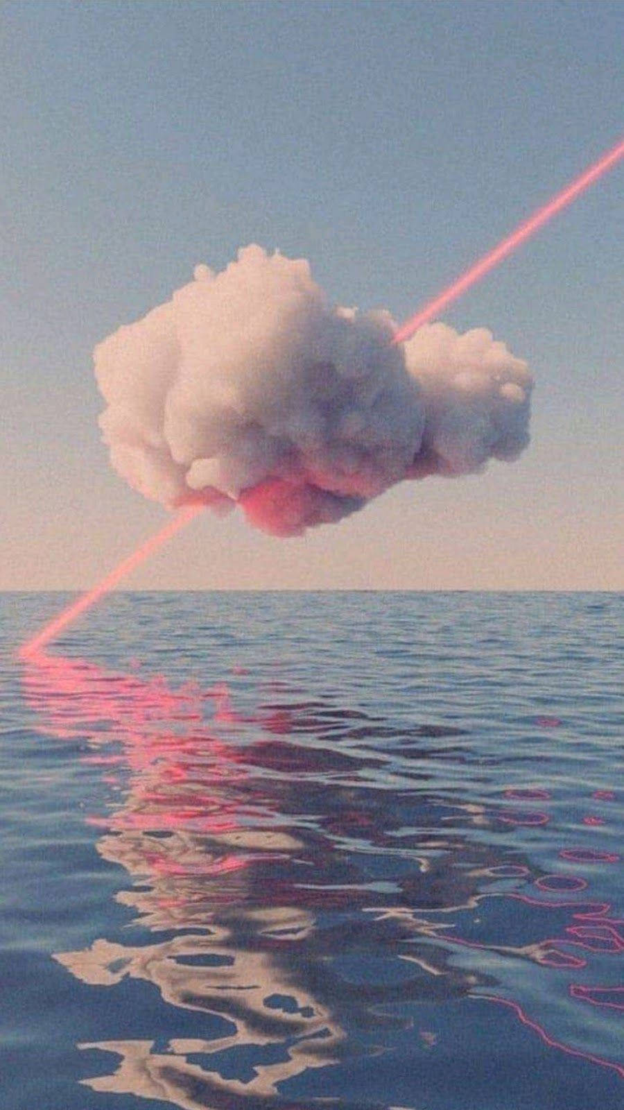 Aesthetic Cloud And Serene Water Wallpaper