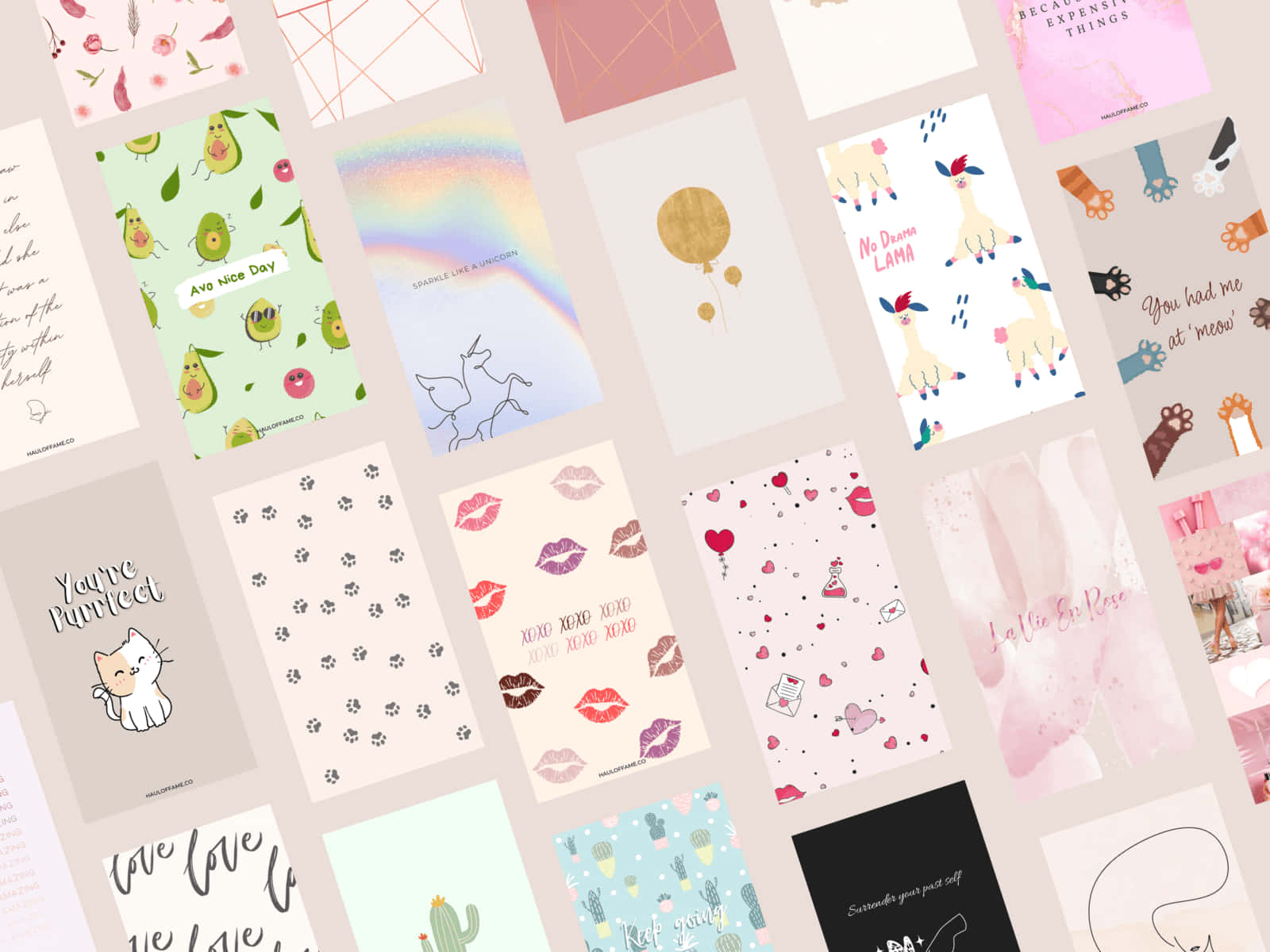 Aesthetic Cute Things Collection Wallpaper