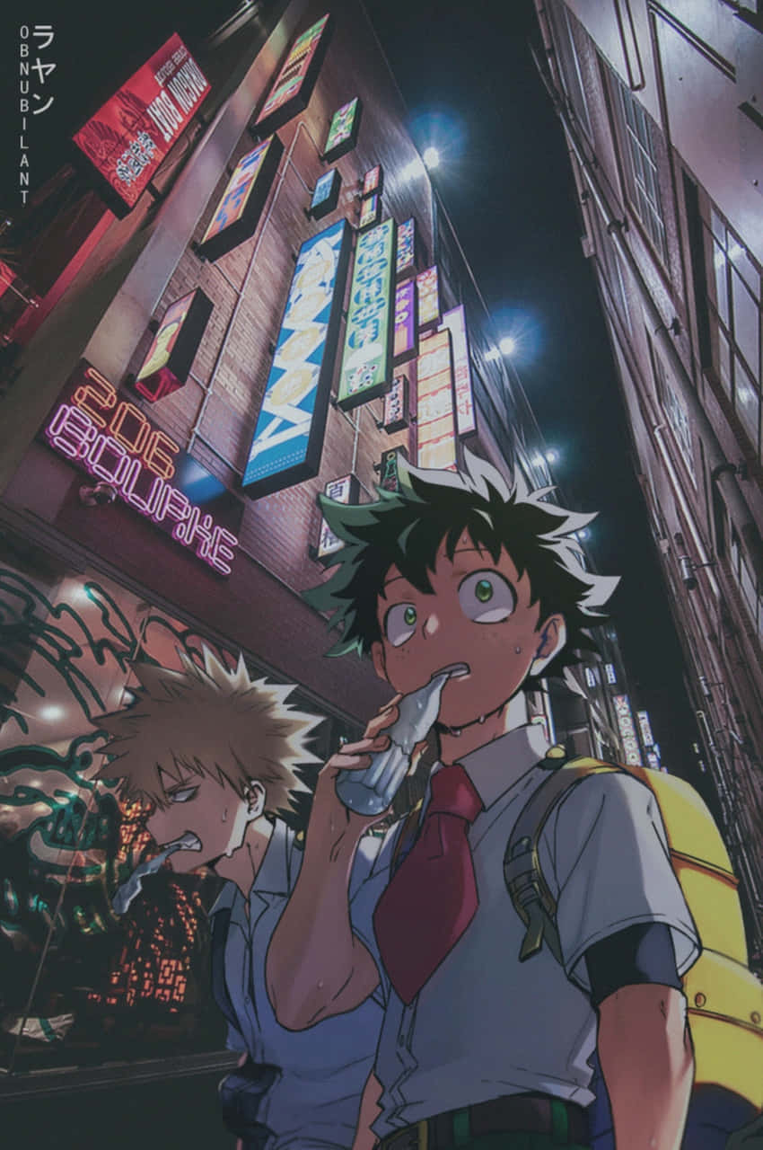 Aesthetic Deku And Katsuki Wallpaper