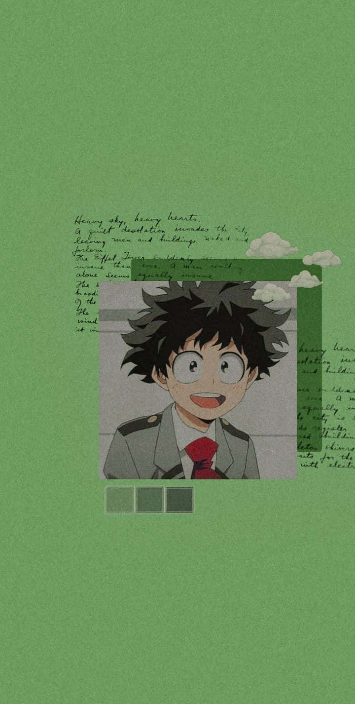 Aesthetic Deku Student Uniform Wallpaper