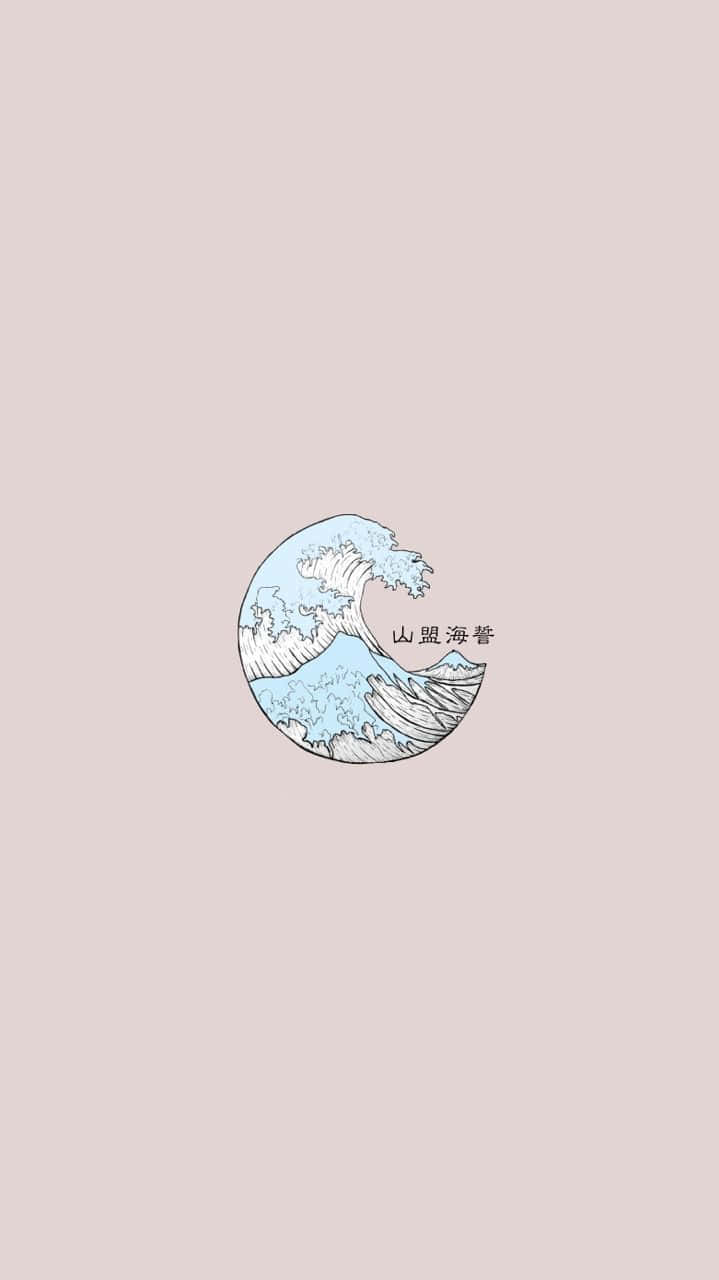 Aesthetic Doodles Great Wave Wallpaper