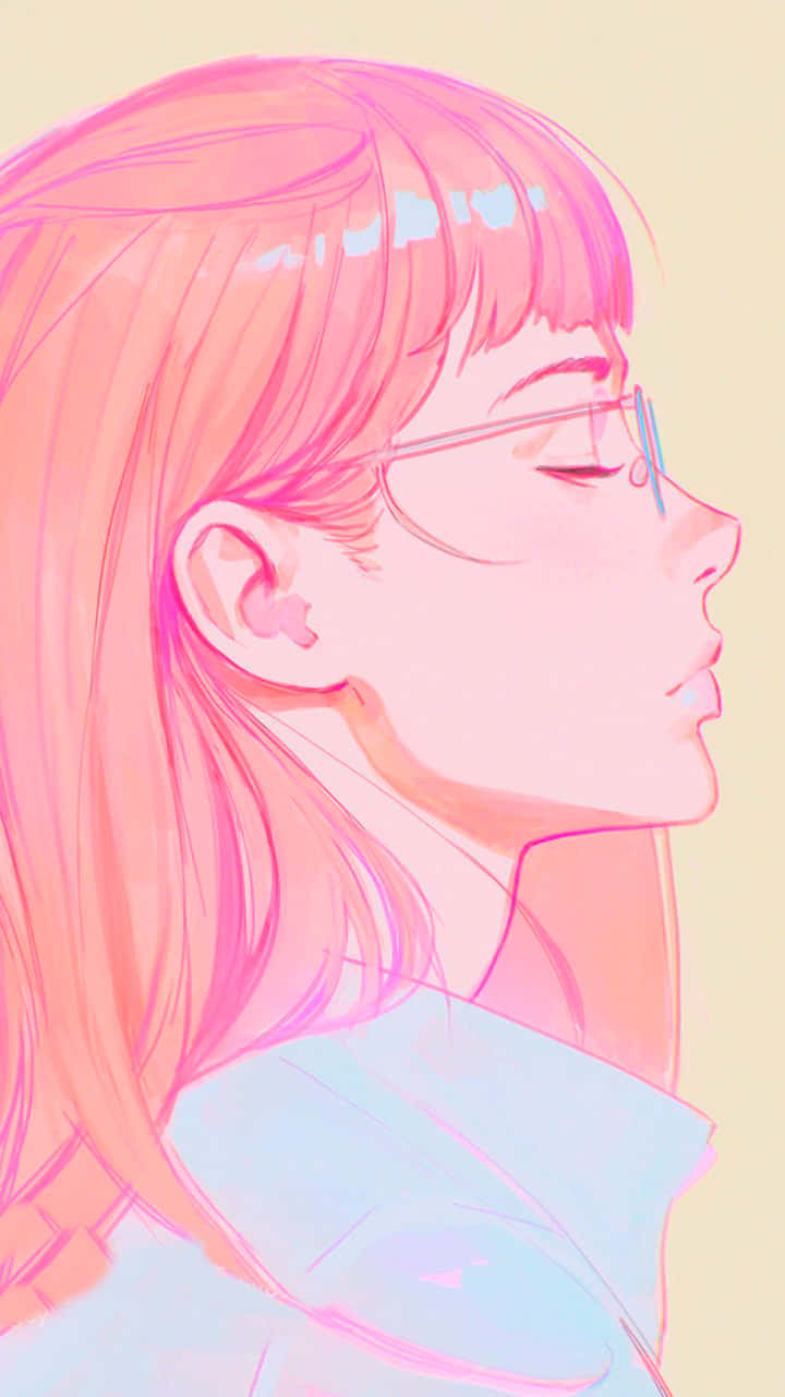 Aesthetic Girl Drawing 720 X 1280 Wallpaper