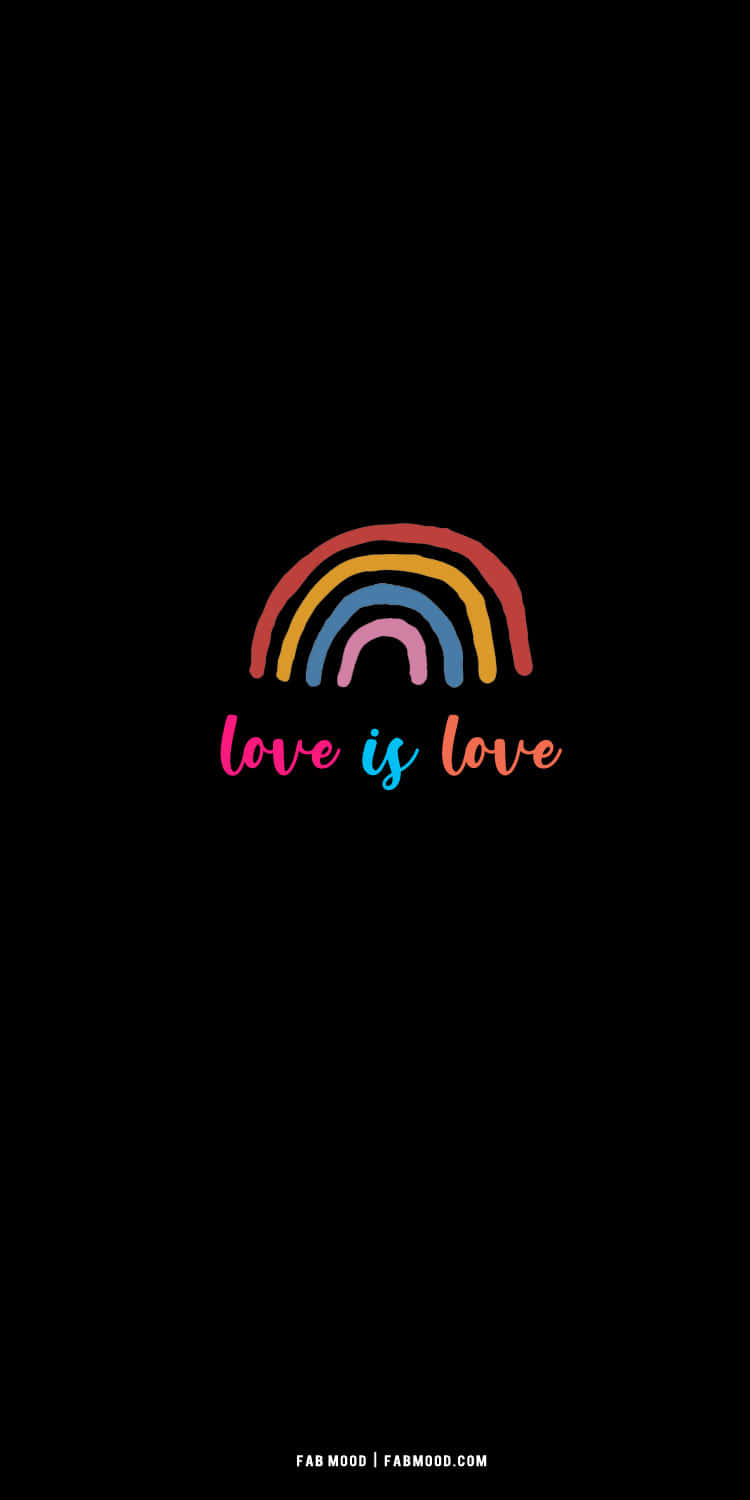 Aesthetic Lgbt Rainbow Minimalist Black Wallpaper