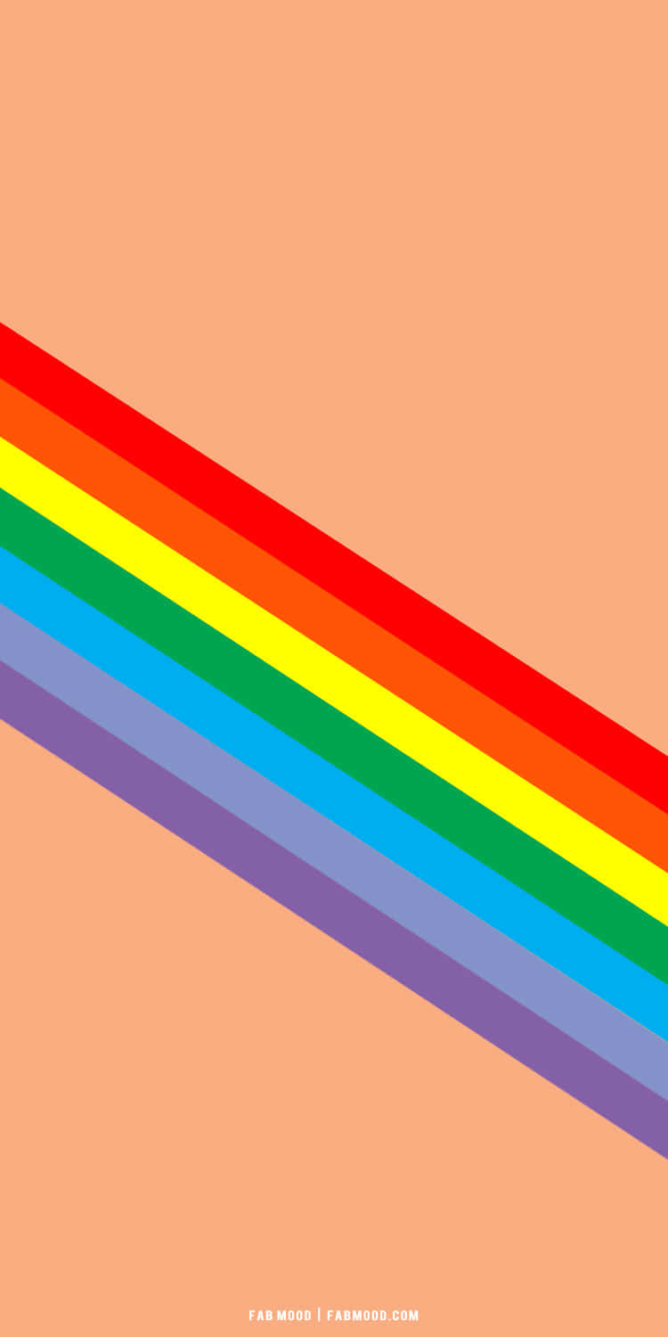 Aesthetic Lgbt Rainbow Orange Wallpaper