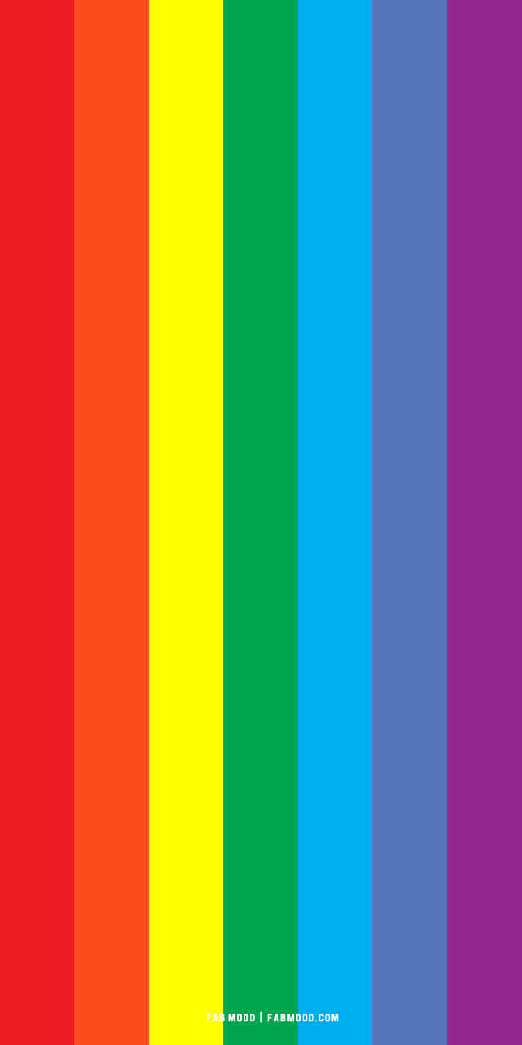 Aesthetic Lgbt Rainbow Striped Wallpaper