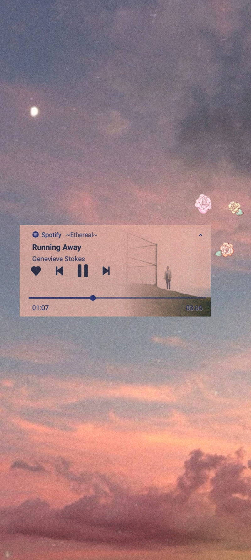 Aesthetic Music Of Running Away Wallpaper