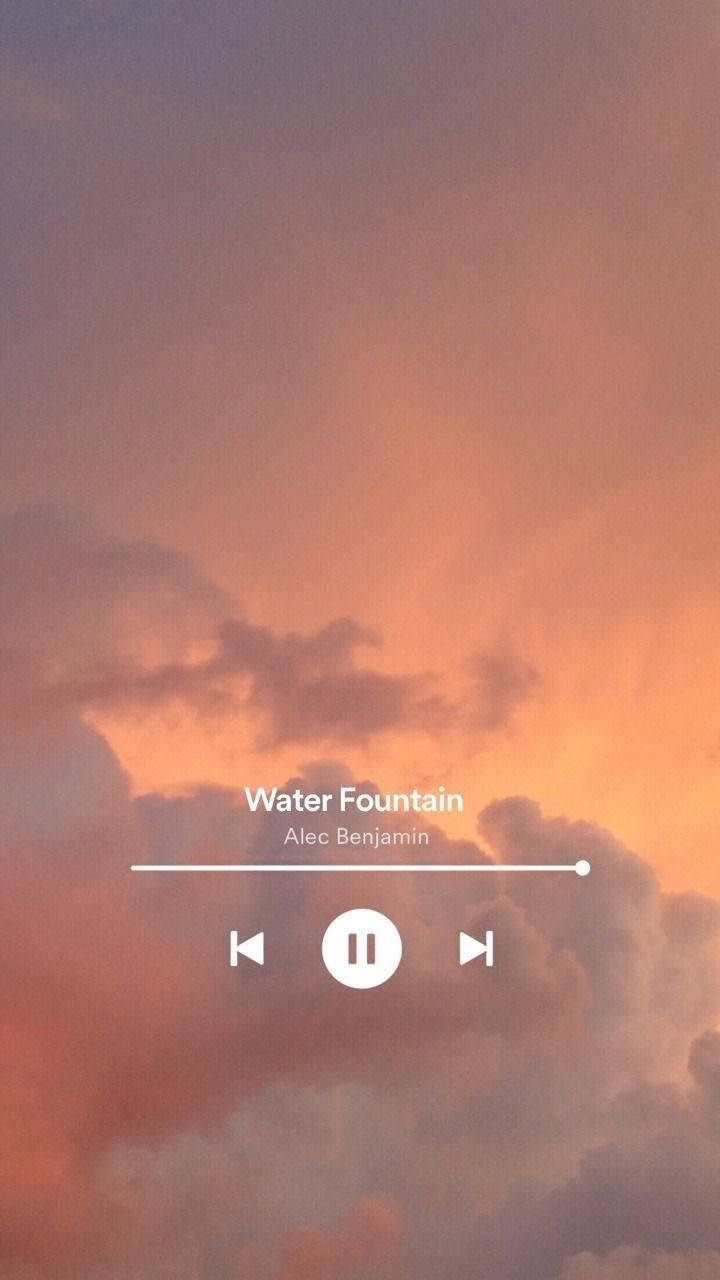 Aesthetic Music Water Fountain By Alec Benjamin Wallpaper